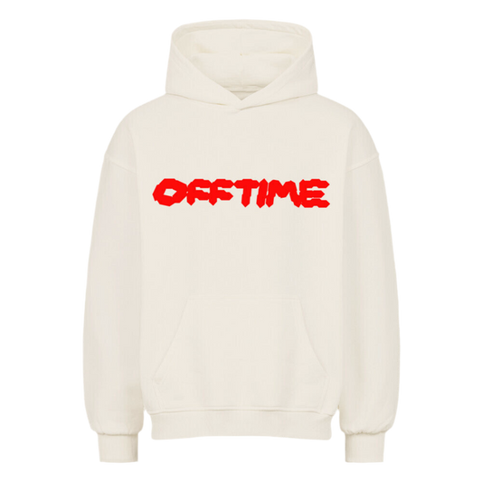 OFFTIME Oversized Hoodie Cream Blood